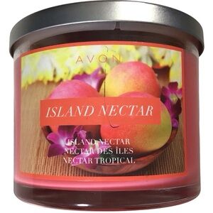 Avon Candle Island Nectar 3 Wicks Glass Jar Not Used